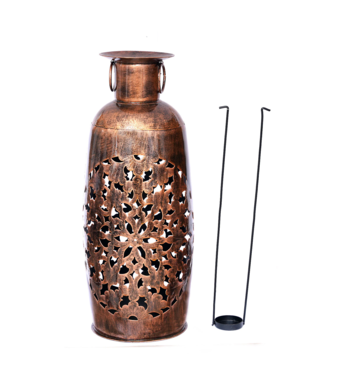 Trinity Craft Iron Copper Polished  Barmeri Bristol Bharni Diya Candle Lantern T-Light Holder | Table Decor 2