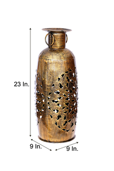 Trinity Craft Iron Golden Polished  Barmeri Bristol Bharni Diya Candle Lantern T-Light Holder | Table Decor