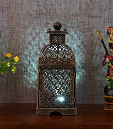 Trinity Craft Iron Mini Jaisalmeri Jazmin Mehrab Diya Candle Lantern T-Light Holder | Table Decor | Table Showpiece