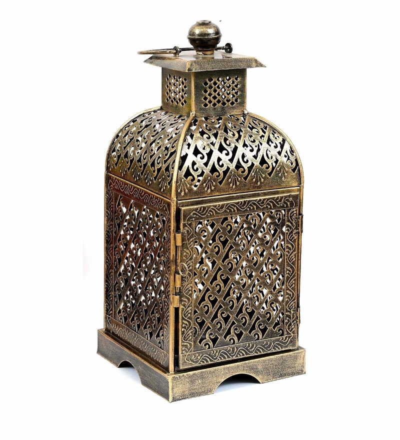 Trinity Craft Iron Mini Jaisalmeri Jazmin Mehrab Diya Candle Lantern T-Light Holder | Table Decor | Table Showpiece