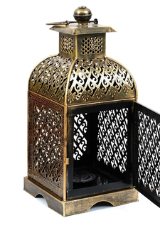 Trinity Craft Iron Small Jaisalmeri Jazmin Mehrab Diya Candle Lantern T-Light Holder | Table Decor | Table Showpiece