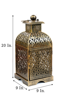Trinity Craft Iron Small Jaisalmeri Jazmin Mehrab Diya Candle Lantern T-Light Holder | Table Decor | Table Showpiece