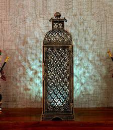 Trinity Craft Iron Medium Jaisalmeri Jazmin Mehrab Diya Candle Lantern T-Light Holder | Table Decor | Table Showpiece
