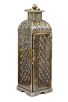Trinity Craft Iron Medium Jaisalmeri Jazmin Mehrab Diya Candle Lantern T-Light Holder | Table Decor | Table Showpiece
