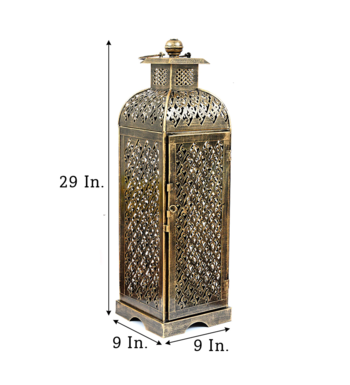 Trinity Craft Iron Big Jaisalmeri Jazmin Mehrab Diya Candle Lantern T-Light Holder | Table Decor | Table Showpiece 2
