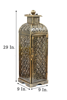 Trinity Craft Iron Big Jaisalmeri Jazmin Mehrab Diya Candle Lantern T-Light Holder | Table Decor | Table Showpiece