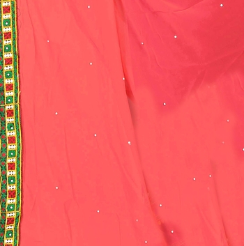 Blue embroidered georgette saree with blouse 4