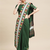 Green embroidered georgette saree with blouse