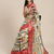 Multicolor printed pure organza saree with blouse