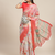Multicolor printed pure organza saree with blouse