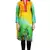 Yellow and Green Georgette Collar Neck Kurti