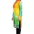 Yellow and Green Georgette Collar Neck Kurti