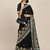 Black embroidered georgette saree with blouse