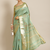 Green Embroidered Cotton Silk Saree With Blouse