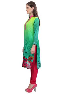 Aqua Georgette Printed Kurti 3