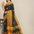 Black embroidered cotton silk saree with blouse