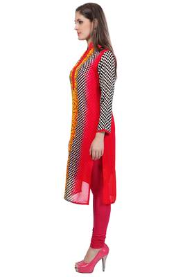 Multi Colour Georgette Printed Kurti 3
