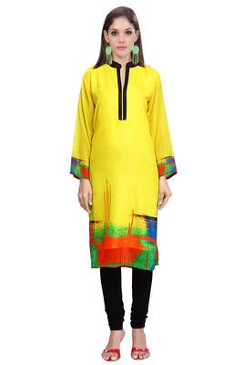 Yellow Georgette Kurti 2