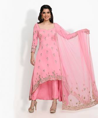 Pink Wildflowers Anarkali Set 2