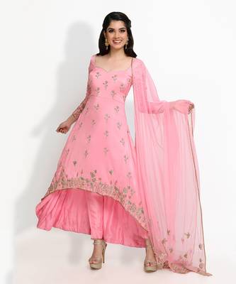 Pink Wildflowers Anarkali Set 1