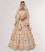 Peach Lovebirds Lehenga Set