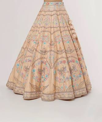 Peach Lovebirds Lehenga Set 3