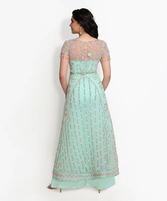Green Enchanted Garden Palazzo Set 2