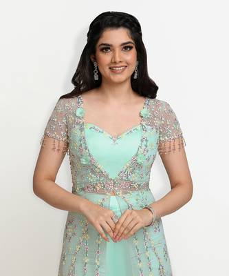 Green Enchanted Garden Palazzo Set 3