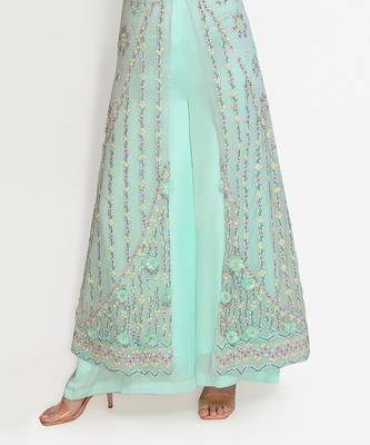 Green Enchanted Garden Palazzo Set 4
