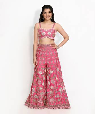 Pink Lovebirds Palazzo Set 3