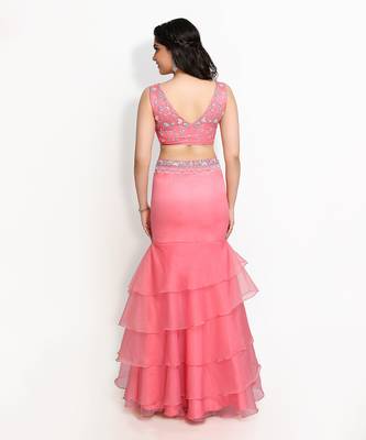 Peach Doves In Paradise Skirt Set 5