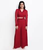 Red Rose Palazzo Set