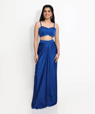 Blue Divine Lotus Skirt Set 2