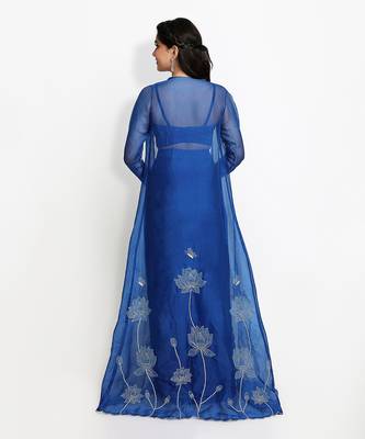 Blue Divine Lotus Skirt Set 3