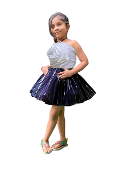 Aglare frock. Tutu skirt. Beautiful flower Top beautiful design Three line. Tutu skirt, layered Skirt and Top.Black