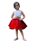 Aglare frock. Tutu skirt. Beautiful flower Top beautiful design Three line. Tutu skirt, layered Skirt and Top.Maroon