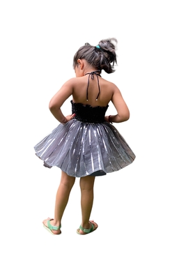 Aglare frock. Tutu skirt. Beautiful flower Top beautiful design Three line. Tutu skirt, layered Skirt and Top.Grey 2