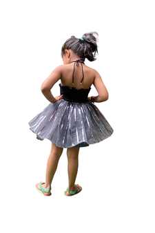 Aglare frock. Tutu skirt. Beautiful flower Top beautiful design Three line. Tutu skirt, layered Skirt and Top.Grey