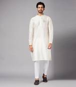 White Ecru Basik Kurta