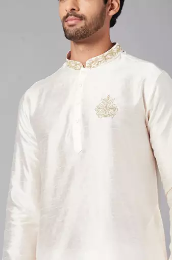 White Ecru Basik Kurta