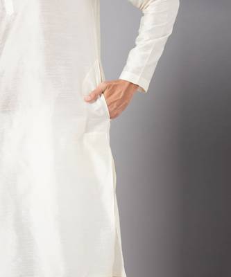 White Ecru Basik Kurta 5