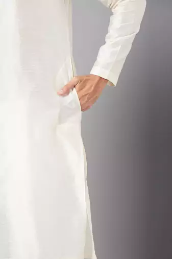 White Ecru Basik Kurta