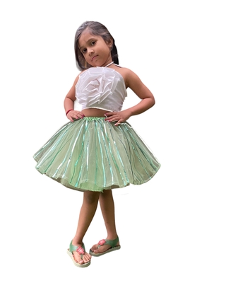 Aglare frock. Tutu skirt. Beautiful flower Top beautiful design Three line. Tutu skirt, layered Skirt and Top.Seagreen 1
