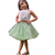 Aglare frock. Tutu skirt. Beautiful flower Top beautiful design Three line. Tutu skirt, layered Skirt and Top.Seagreen