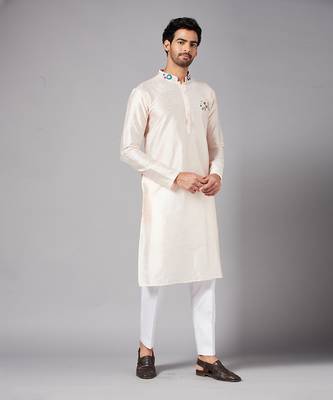 White Gajanan Basik Kurta 1