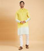 Lahza Yellow Ombre Kurta