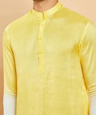 Lahza Yellow Ombre Kurta 3