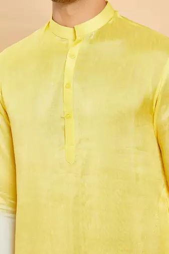 Lahza Yellow Ombre Kurta