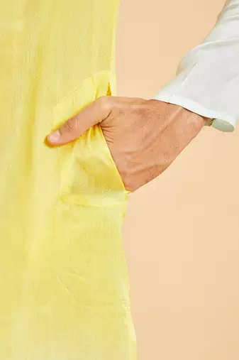Lahza Yellow Ombre Kurta