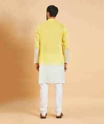 Lahza Yellow Ombre Kurta 8